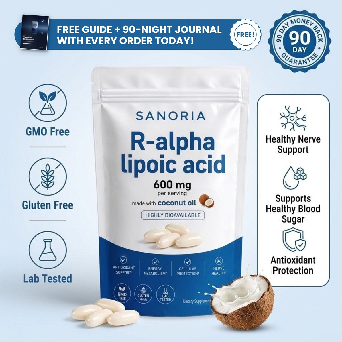 Sanoria R-Alpha Lipoic Acid 600mg
